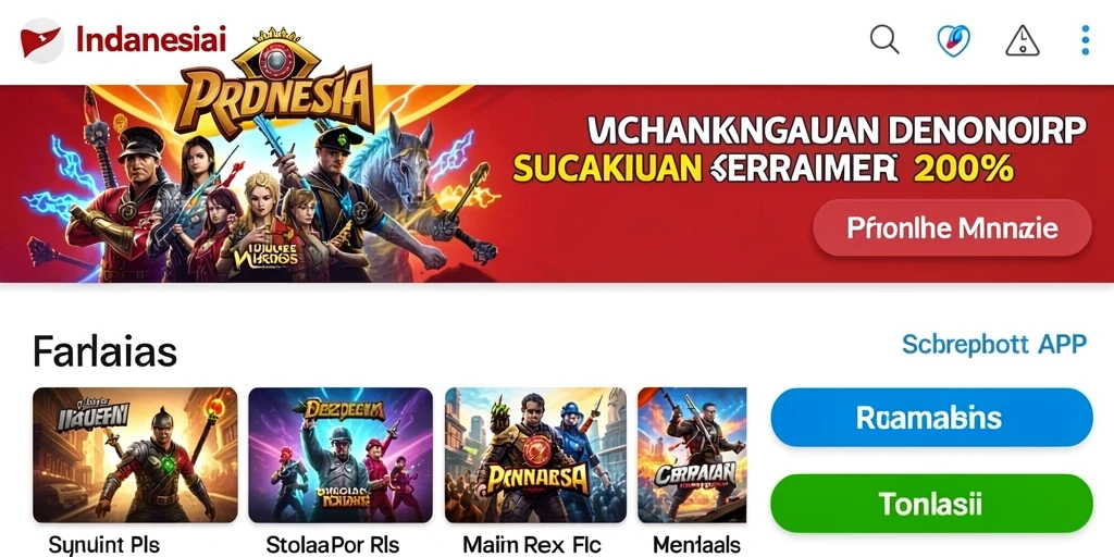 Tampilan awal aplikasi yang menarik dan user-friendly.