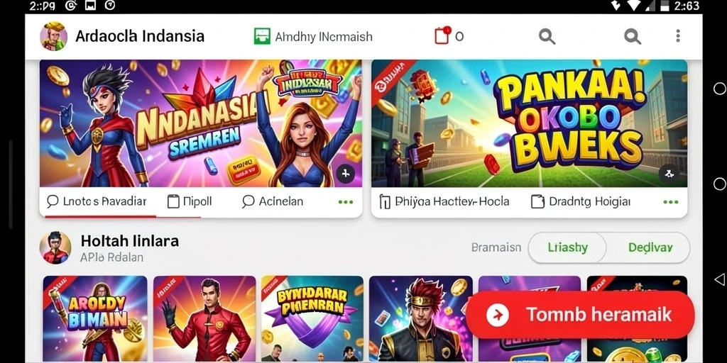 Tangkapan layar menampilkan antarmuka pengguna yang atraktif.
