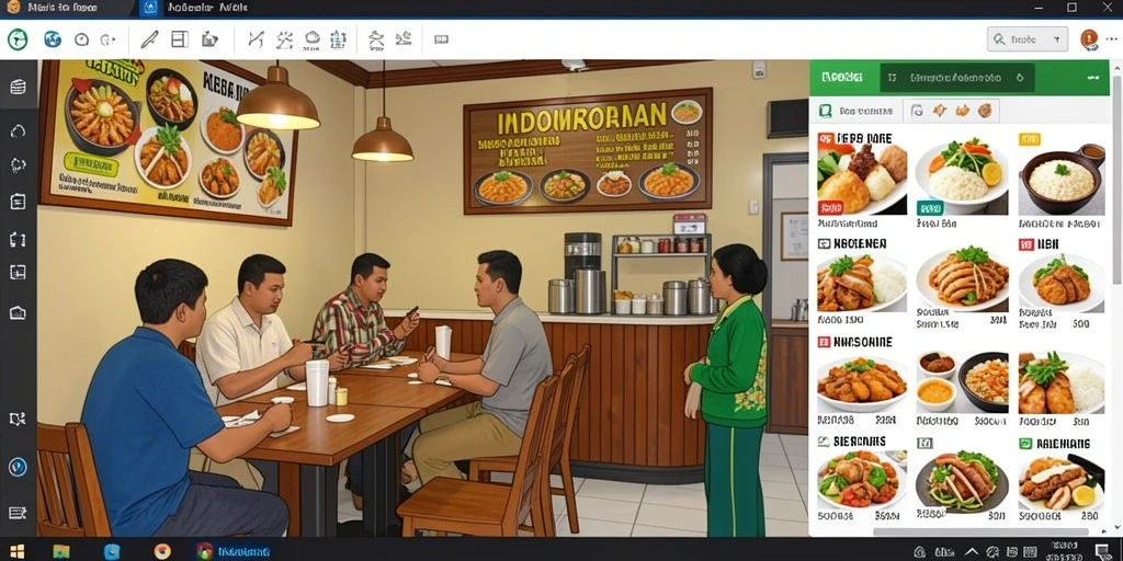 Tampilan antarmuka yang sederhana dan elegan.
